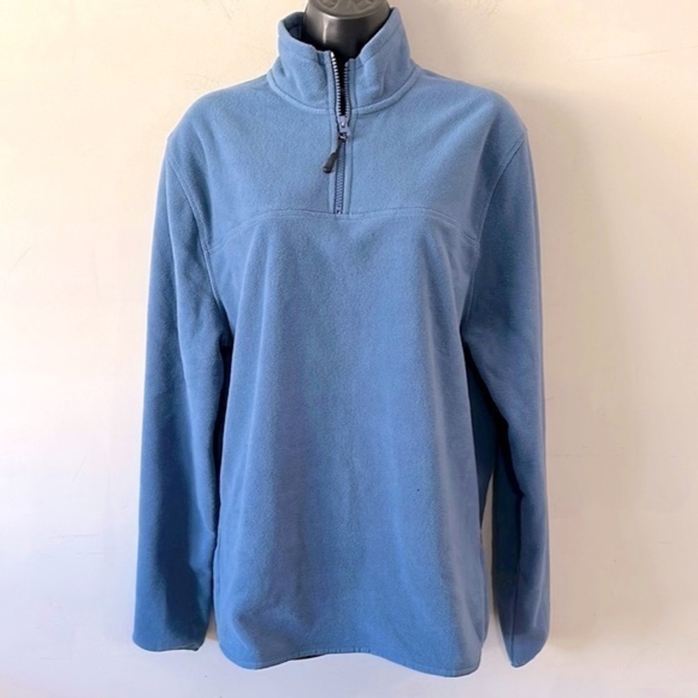 ASOS Blue Quarter-Zip Fleece Pullover MEN’S MEDIUM